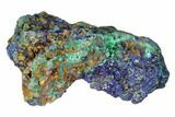 Sparkling Azurite Crystals with Malachite - Laos #149318-1